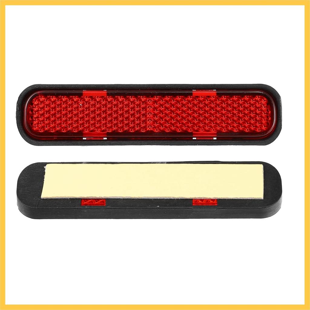 Front Lower Fork Reflector Sticker Rear Saddlebag Reflective Cover Universal Oval Red 2 Pcs Auto Replacement Parts