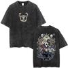Game Hollow Knight Print Washed Tshirt Men Women Fashion Casual Cotton Tshirts Unisex Vintage Oversized Short Sleeve T Shirts