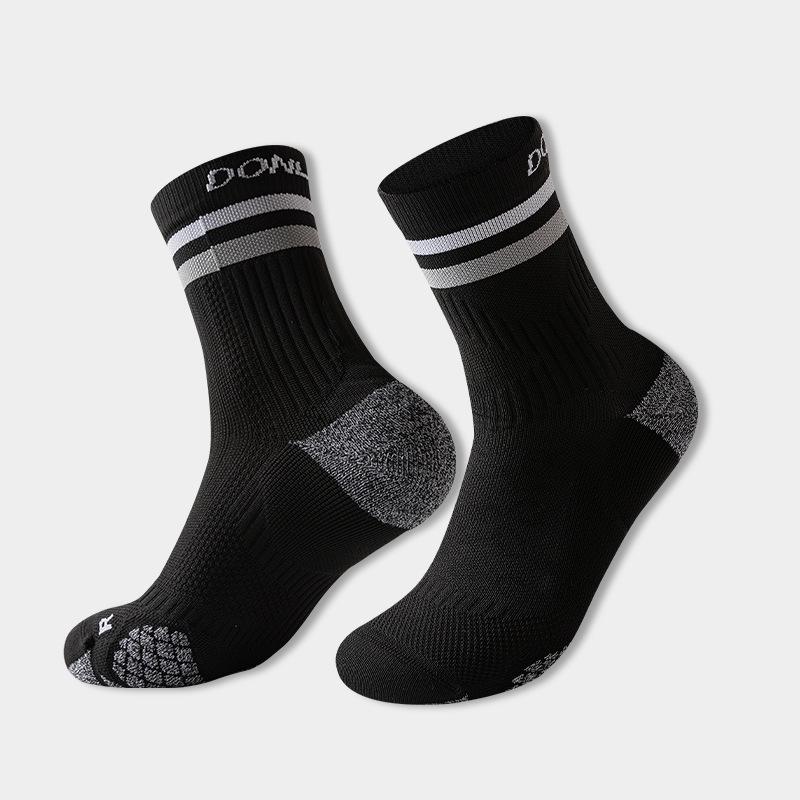 Mid-Calf Thickened Towel Bottom Sports Socks for Marathon, Basketball, Hiking & Mountaineering