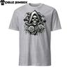 T-Shirt - Skeleton, Snakes, Roses and Cross Design - Lifelike Detail