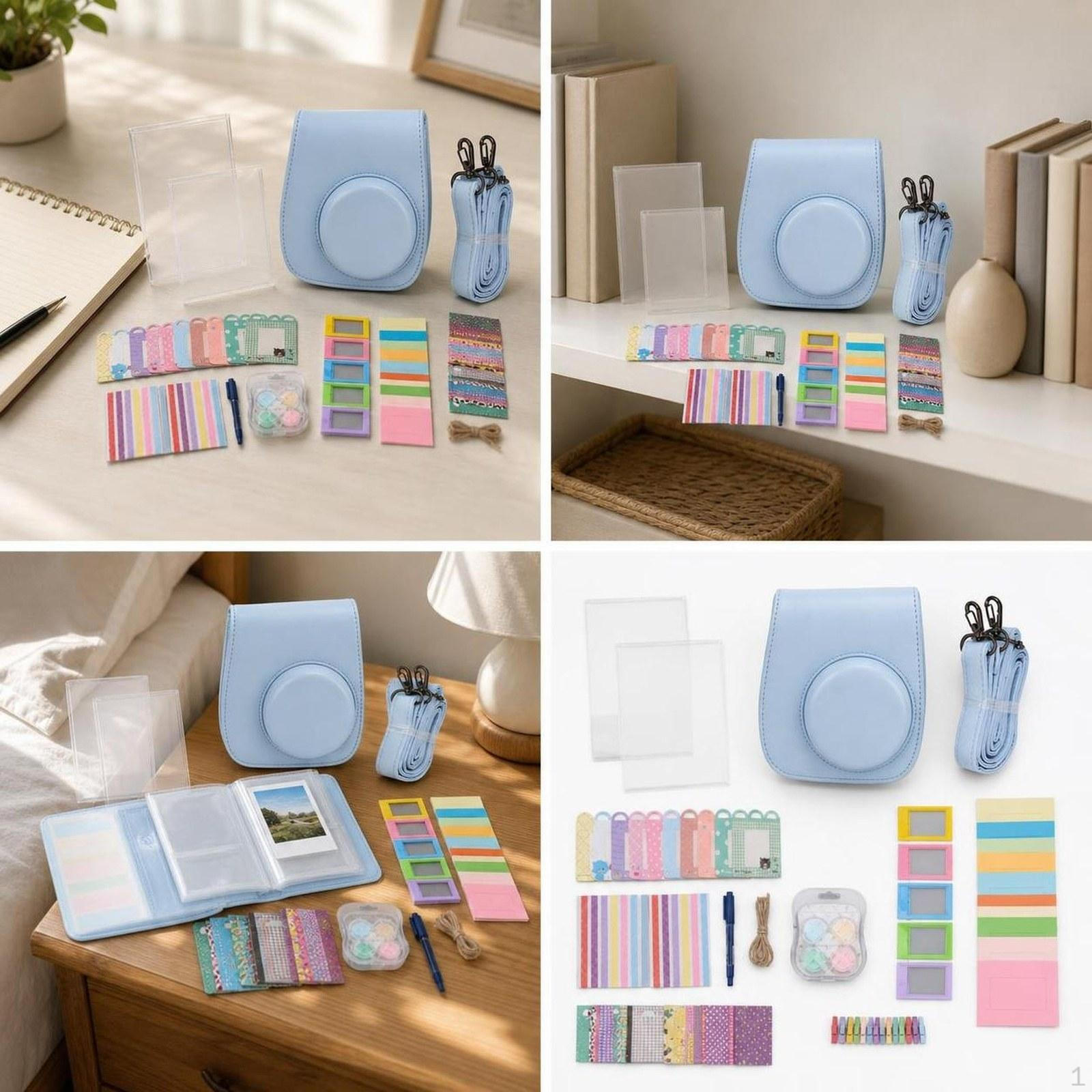 Instant Camera Accessories Protection Protective Case Carrying Bag светло-синий