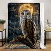Moon Owl Branch Print Blanket bedroom Blanket for Livingroom Couch lunch break Soft throw for Friend's festival Gift