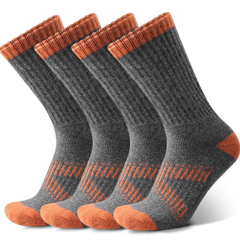 

4Pairs Women s Sports Socks Thick Thermal Mid Tube Socks Wool Hiking Winter Warm Against Cold Snow Terry Sock Breathable Durable One Size