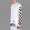Off-White C/O Virgil Abloh Initial Religion 13 Letters Striped Long Sleeve T-Shirt Unisex Tops White AU2001-03-00