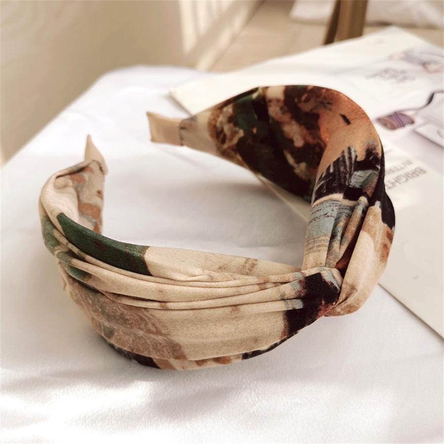 

Корейская мода ретро темперамент бант повязка на голову заколка с широкими полями женская тканевая простая повязка для верхней одежды аксессуары для волос