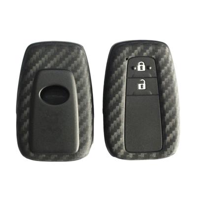 Compatible with Toyota Silicone Carbon Style Key Case Smart Key