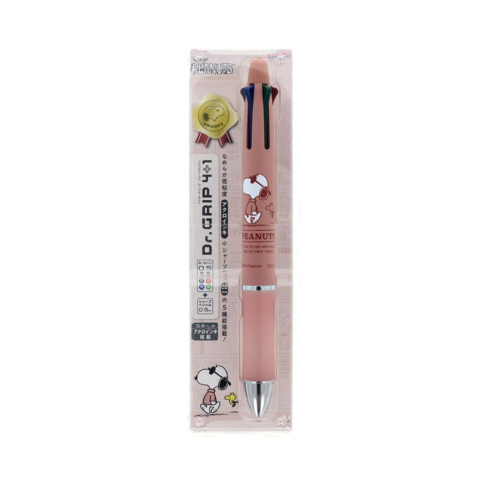 Stationery Snoopy Grip Joe Cool Multicolor Ballpoint Pen and Mechanical S4659376 Sun-Star Goods, Dr. 4+1 Pencil,