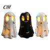 Warm LED Bedside Lamp Halloween Ghost Decoration, Cute Light Up Figurine, Spooky Resin Niche Home Decor Statue with for Shelf Mantel Indoor