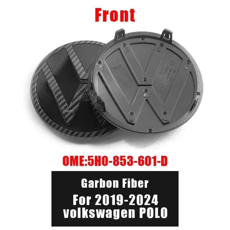 lmn1 ·1Pc For Volkswagen Polo 2019-2024 139mm 110mm 5H0853601D VW Car Logo Emblem Hood Front And Rear Tail Mark Rear Badge Accessori