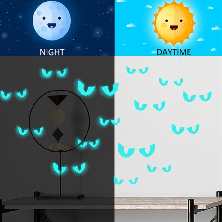 Luminous Stickers Glow in Dark Evil Peeping Eyes Stickers for Halloween Wall