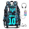 Football Printed Student Backpack Multifunctional Usb Interface Large Capacity Leisure Travel Backpack