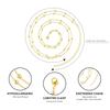Double Layer Gold Non Tarnish Beaded Chain Belt With Cross Clip Ball Decorative Fashion Waist Accessory For Women