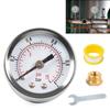 0-15PSI 0-1Bar Fuel Pressure Gauge Stainless Double Scale Pressure Gauge for Fuel Injections Systems Center Back Mount
