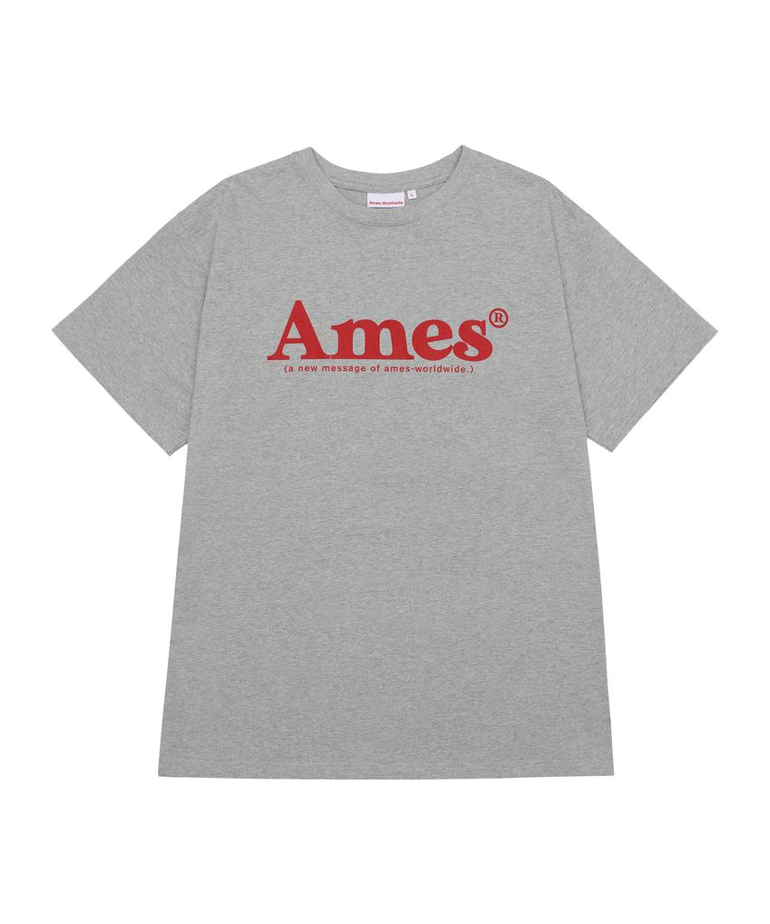 AMES-WORLDWIDE Basic Logo Tee Gray