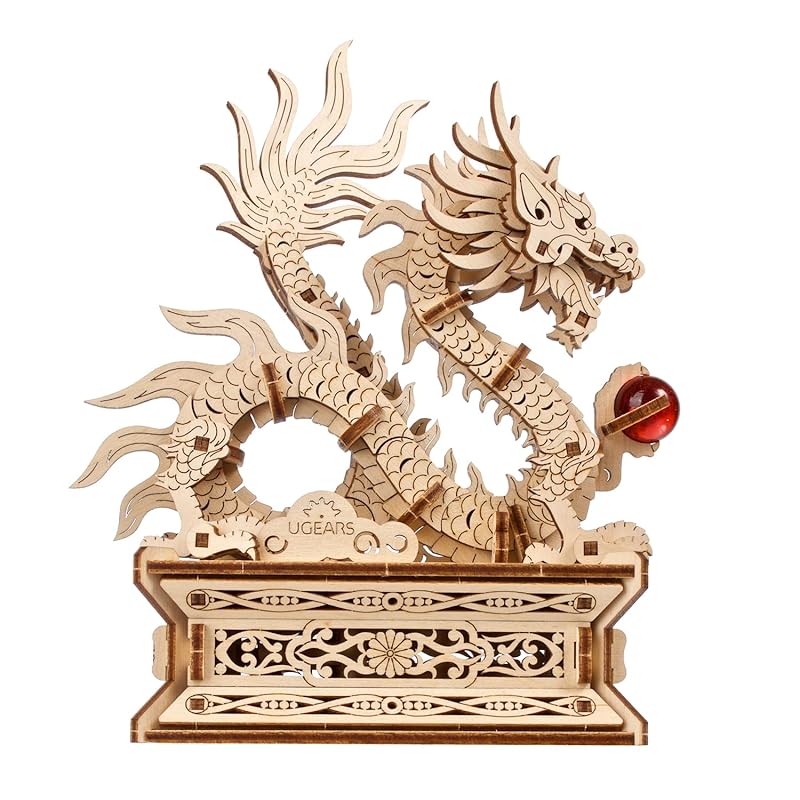

Ugears wood dragon 70259 wooden puzzle No adhesive tools required 3D puzzle Assembly instructions included