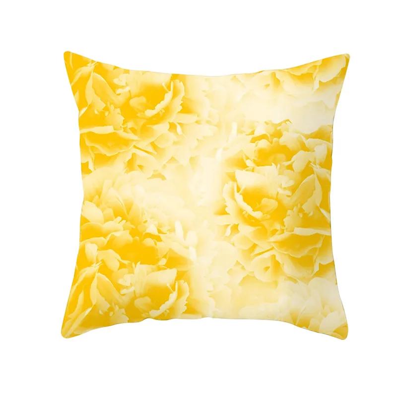 Lemon Pineapple Cushion Cover 45x45cm Summer Yellow Pillow Case Sofa Decoration Pillow Cover Geometric Striped Throw Pillowcase