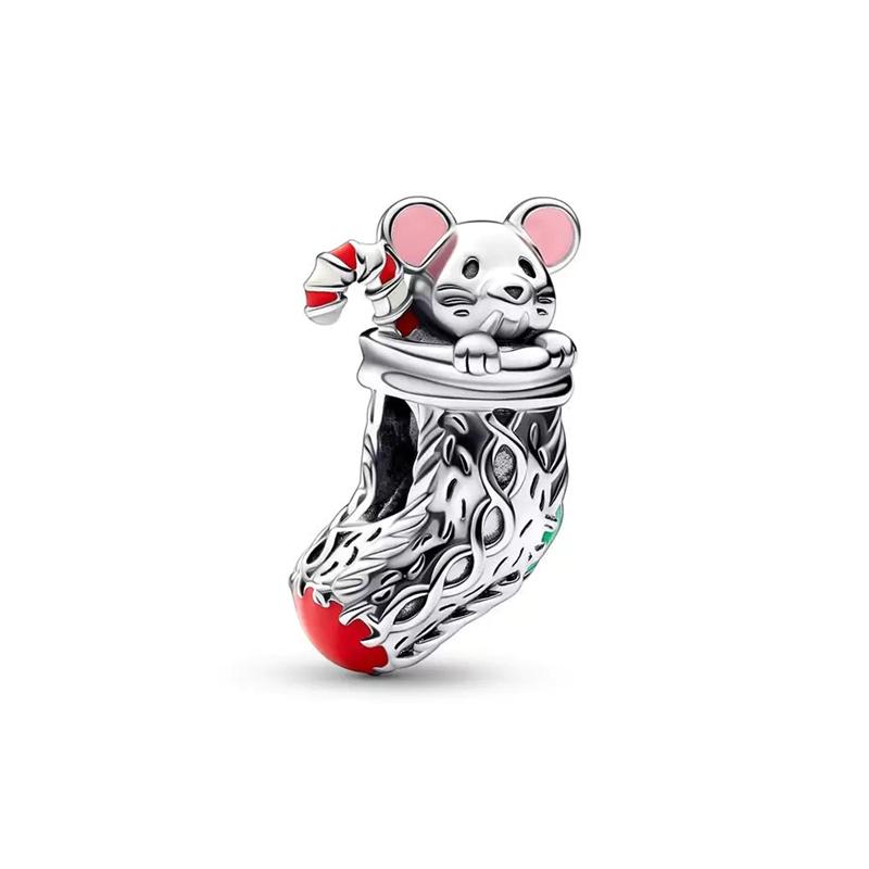 Snowman Sled Santa Claus Christmas Collection Charm Bead Pendant Fit Original European Jewelry Diy Making Unique Gift