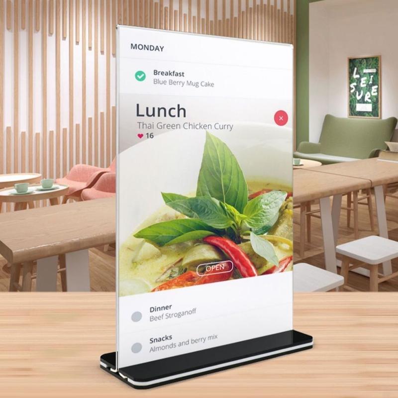 Klarer Papierhalter Restaurant Schildhalter Transparent A4 Displaytafel Büro Bilderrahmen Hochzeit 1 Stück