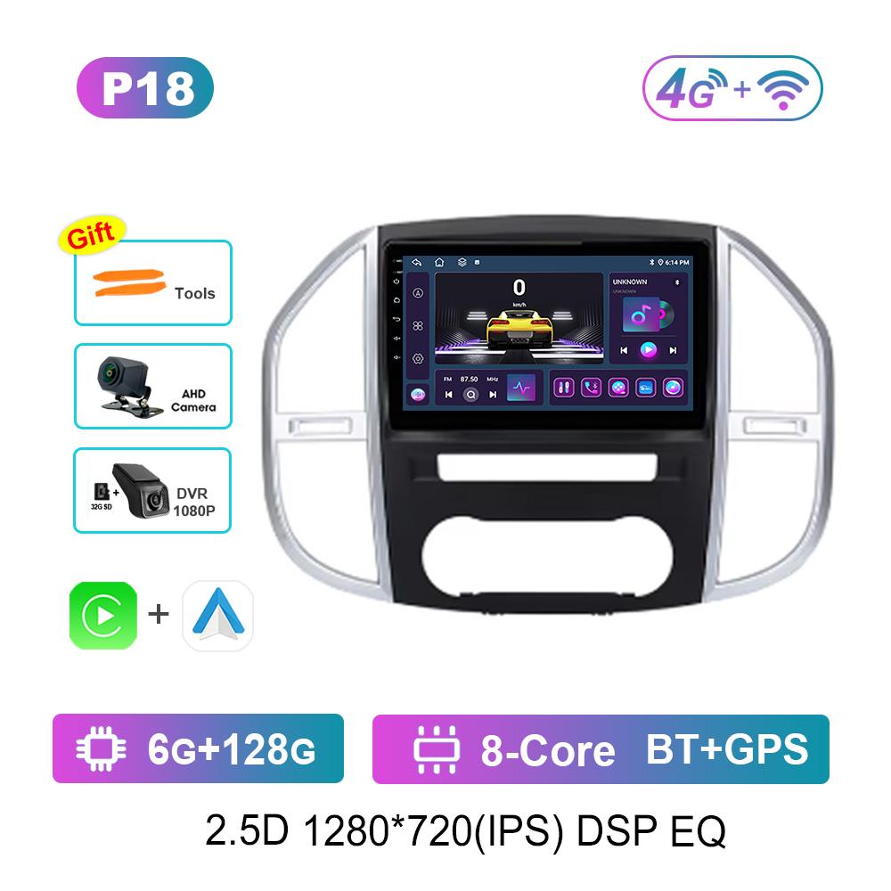 10.1'' Android OS Carplay Car Radio Multimedia Player for Mercedes Benz Vito 3 2014 - 2020 GPS Navi WiFi HD Screen 4G Auto Tools