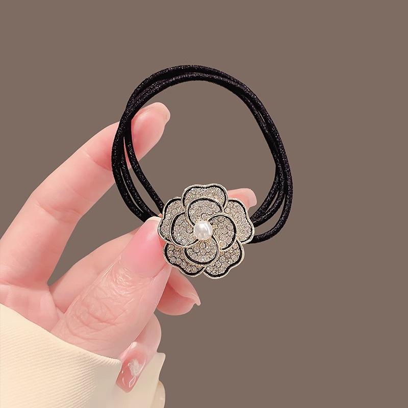 Exquisite Forest Style Butterfly Crystal Hair Ties - Durable Rubber Bands for Women