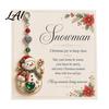 Christmas Themed Bag Tag Keychain with Blessing Greeting Card Vintage Metal Tree Pendant Charm Pendant Holiday Accessory Meaningful Gift