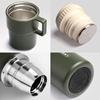600ml Vacuum Insulation Travel Cup Stainless Steel Double Layer Thermos Handle Cup Lid Vacuum Flask