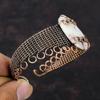 Zinnober Armreif Kupferdraht umwickelt Verstellbarer Armreif Handgefertigter Armreif Edelstein Armreif Zum Geschenk Kupferschmuck Designer Armreif