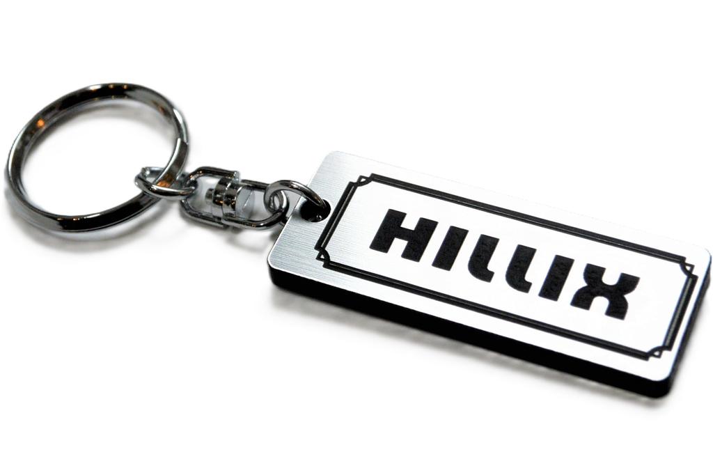 Hilux Double Ring Acrylic Original Keychain 80 152 125 Model Parts A-434-2 Silver/Black Early/Late