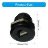 Threaded RJ12 6P6C Two Female Port Telephone Sockets M24 Nut Mount for Office Networking Cabinet Installation