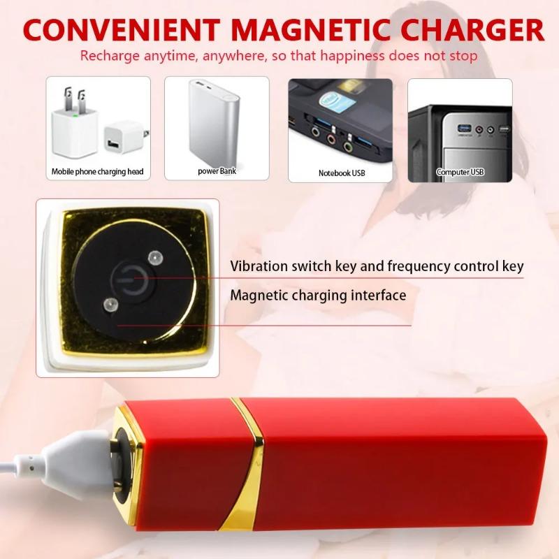 Magnetic Charging Adult Sex Toy Discreet Pocket Size Lipstick Bullet Vibrator Love Egg Clitoris Vibrator for Women Female