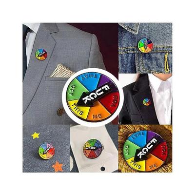 Funny Enamel Spinning Pin Art Badges Brooch For Women/Men, Cute Hard Enamel Pins For Jackets Backpack