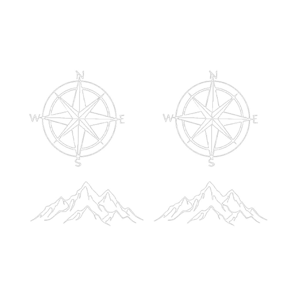 Car Body Sticker, Mountain Sticker for Car, Car Door Decal, Car Decoration Sticker- 4X