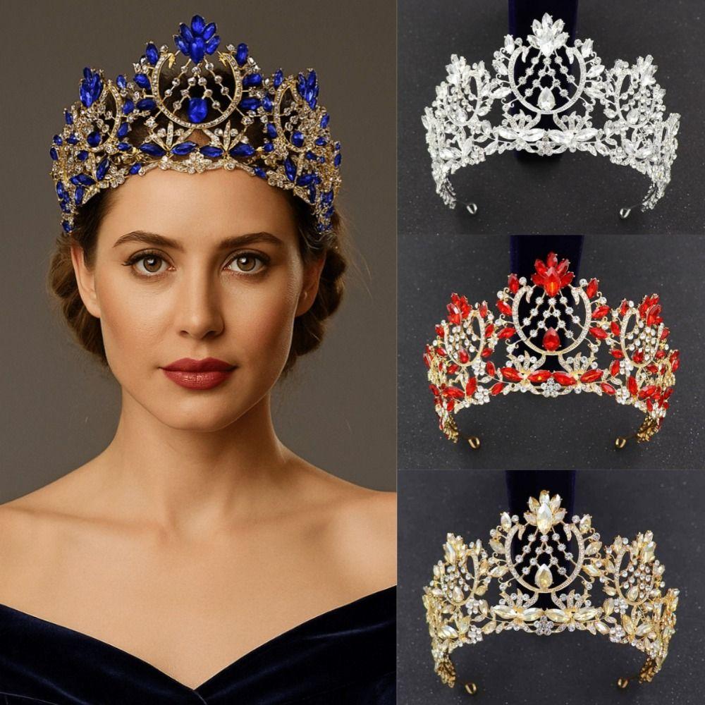 Cake Decorations Baroque Pageant Crowns Rhinestone Queen Princess Tiara  Birthday Party