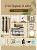 Marie's Chinese Painting Tool Set: 12 or 24 Colors Pigments & Fine Brushwork Brushes