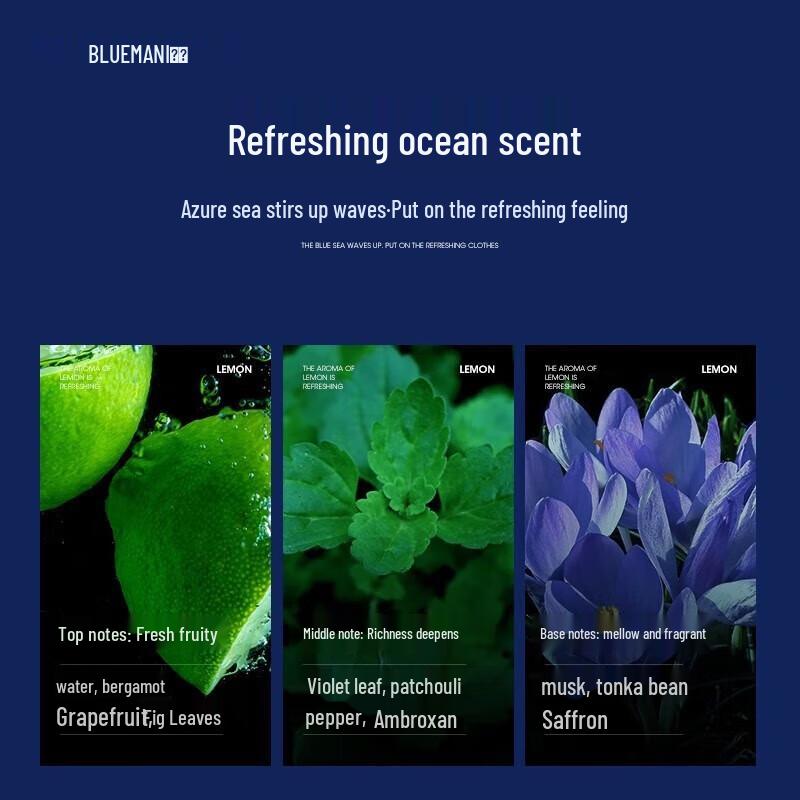 PRIME BLUE Men's Ocean Scent Perfumed Shower Gel