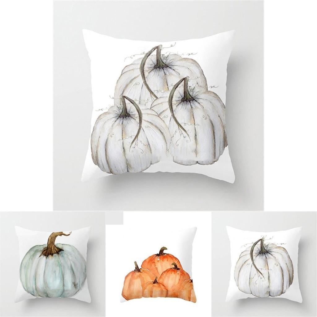 Luxurious Watercolor Pumpkin Cushion Cover Pillow Case For Halloween And Thanksgiving Decor