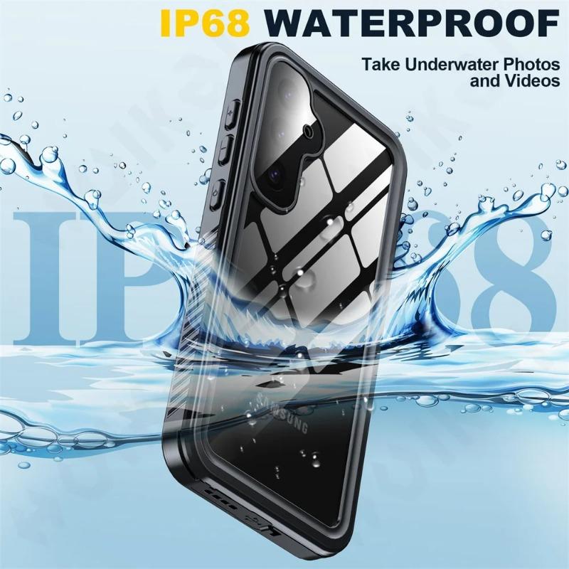 Case For Waterproof Ip68 Shockproof Samsung Galaxy S25edge S24 S23 S22 S21 Ultra Fe A54 5g Underwater Swimming Phone Luxury Cove