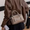 Natural Genuine Leather Women's Bag - Luxury Cowhide Handbag with Pillow Design,Crossbody Shoulder Bag for Ladies' Elegant Style