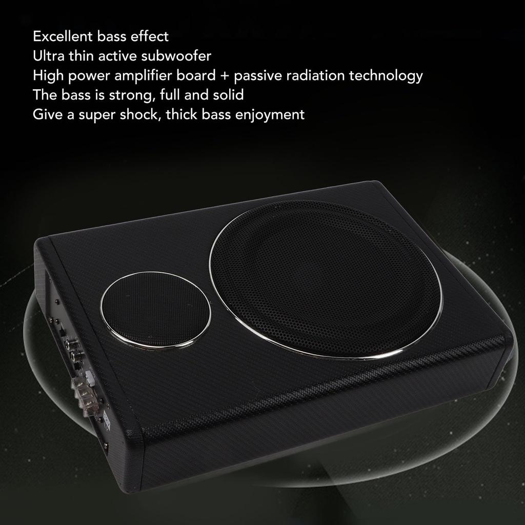 Εξαιρετικά Λεπτό Υπογούφερ Αυτοκινήτου Εξοικονόμηση Χώρου 800W 4 Ohm Ενεργό Μεγάλο Υπογούφερ Αυτοκινήτου για Καθίσματα Εμπειρία Μουσικής με Βύθιση