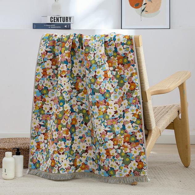 Multi-Layer Gauze Cotton Bath Towel Soft And Comfortable Beach Towel Ethnic Style Sun God Skin-Friendly Water Absorption