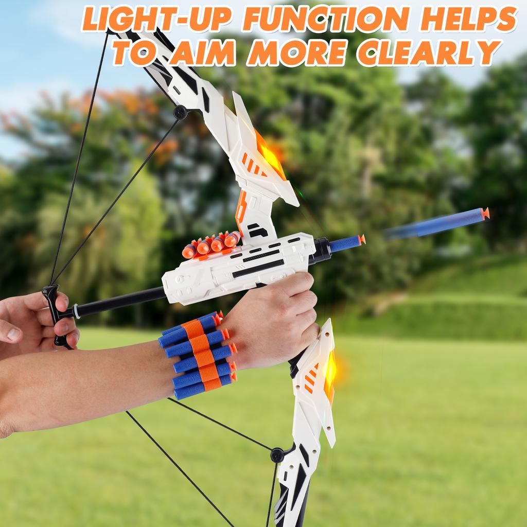 Kids Soft Dart Archery Set with LED Lights Indoor Outdoor Sports Gift for Boys And Girls. Halloween Christmas Thanksgiving 6