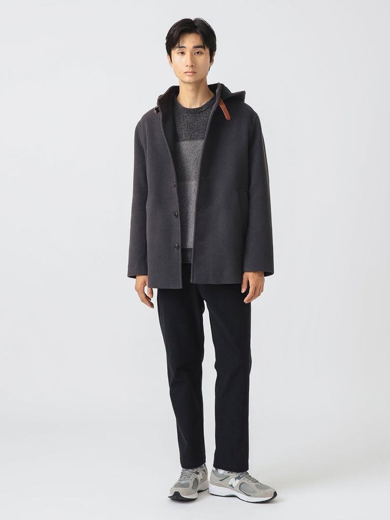 Beams Heart Price Drop on Hooded Stand Collar Size 42190009413 [New 12/25] Men's Coat, CHARCOAL.G, S,