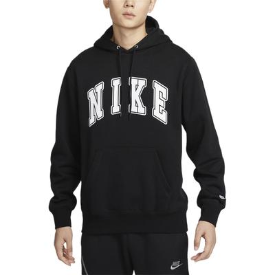 Nike Club Fashion Vielseitiger Lässiger Fleece-Pullover Hoodie Herren Hoodies Schwarz Weiß FZ0872-010