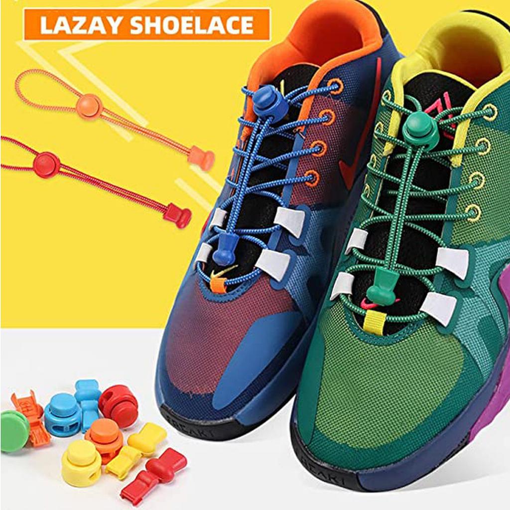 Elastic Shoelaces For Round Shoelaces Without Ties Stretching Lock Kids Adult Lazy Shoes Lace Accessories 1 Pair