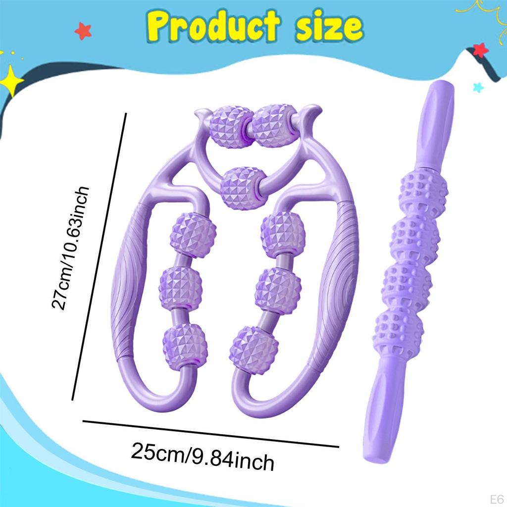 2 Pieces Circular Leg Gripper Massage Roller Portable Manual Muscle for Fitness Suitable