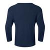 Spring Men's Fashion Knit T-Shirt Solid Color V-Neck Long Sleeve Leisure Streetwear Popular Hollow Out Loose Tees