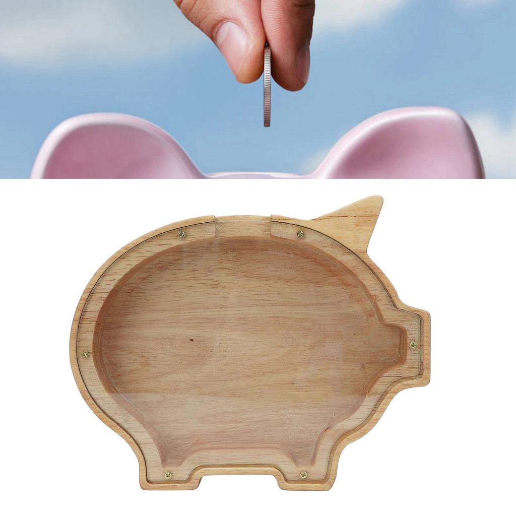 Animal   Bank Cute Cartoon Money Bank Wooden Animal Saving Box For Boys Girls and Adults