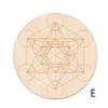 1pc Flower of Life Basswood Coaster Placemats Laser Cut Non-slip Carved Coaster Wood Round Cup Pad Table Mat Art Home Decor