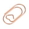 100pcs Paper Clips Portable Hrt Shape Rustproof Electroplated Metal Paperclips   Supplies