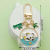 Adorable National Treasure Panda Metal Keychain – Cute & Quirky Cartoon Dāi Méng Panda Keyring Pendant for Men, Women, & Bag Charms.